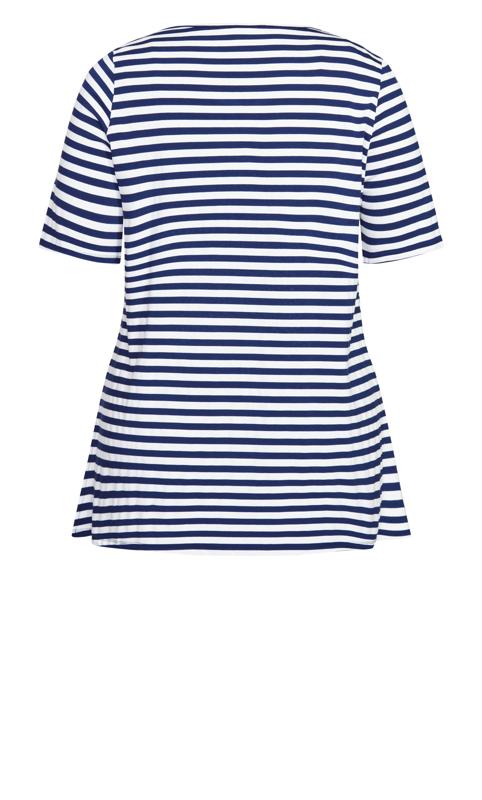 Evans Blue & White Stripe Studded Star T-Shirt 6