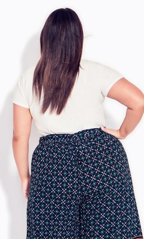 Pull On Navy Print Culotte 5