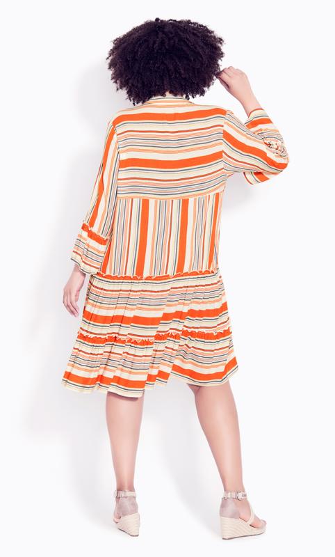 Shilah Orange Stripe Dress 3