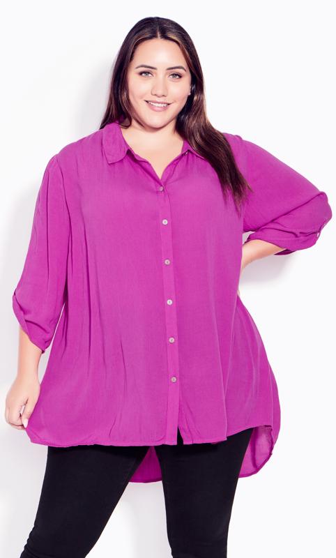 Evans Purple Oversized Shirt 2