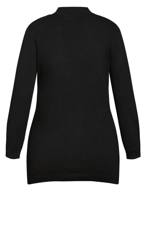 Evans Black Cut Out Knitted Jumper 6
