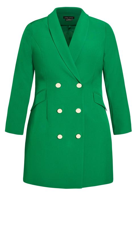 Evans Bright Green Blazer Mini Dress 4