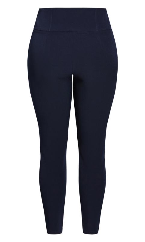 Evans Navy Blue Tailored Trousers 6