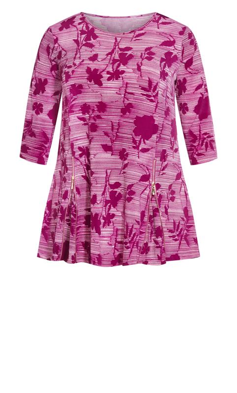 Evans Pink Primrose Print Tunic 7