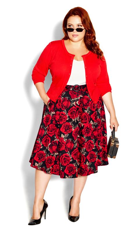 Evans Red Eleanora Skirt 1