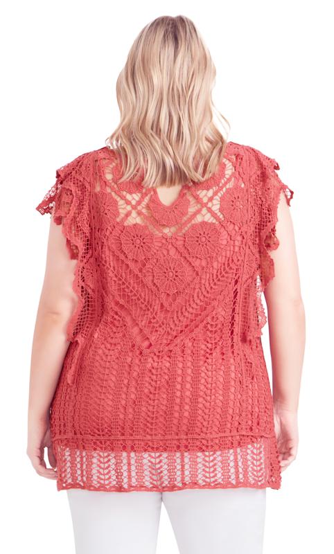 Evans Pink Samara Crochet Top 5