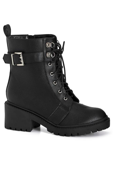 Plus Size  City Chic Black WIDE FIT Valencia Ankle Boot