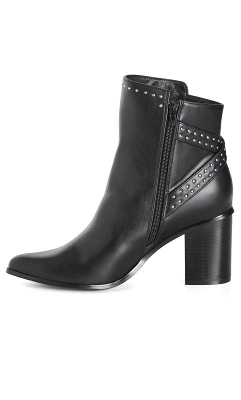 Evans Black WIDE FIT Orly Ankle Boot 5