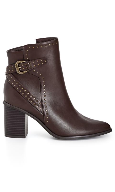 Evans Brown WIDE FIT Orly Ankle Boot 2
