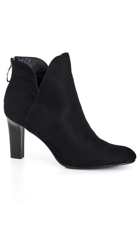 Evans Black WIDE FIT Miami Ankle Boot 1