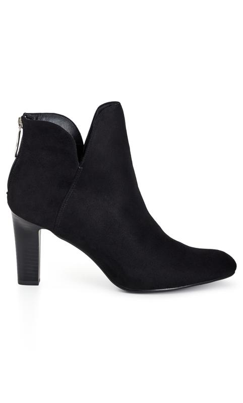Evans Black WIDE FIT Miami Ankle Boot 2