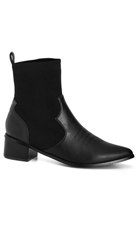  Grande Taille City Chic Black WIDE FIT Kylie Ankle Boot