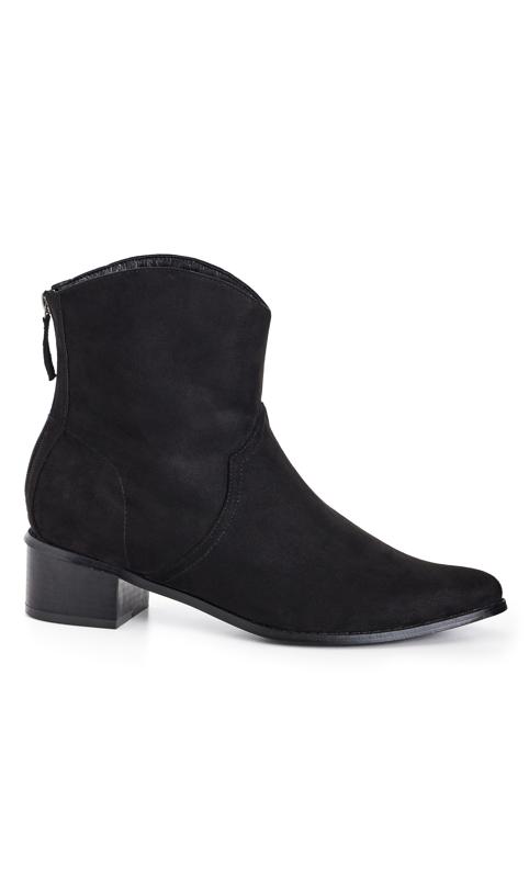  Tallas Grandes City Chic Black WIDE FIT Western Ankle Boot