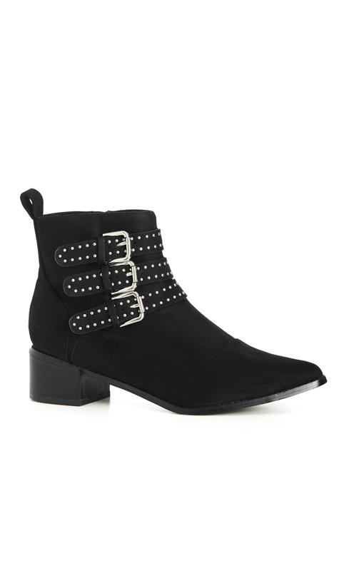  Grande Taille City Chic Black WIDE FIT Bexley Ankle Boot