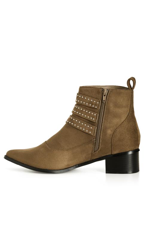 Evans Brown Faux Suede Ankle Boots 4