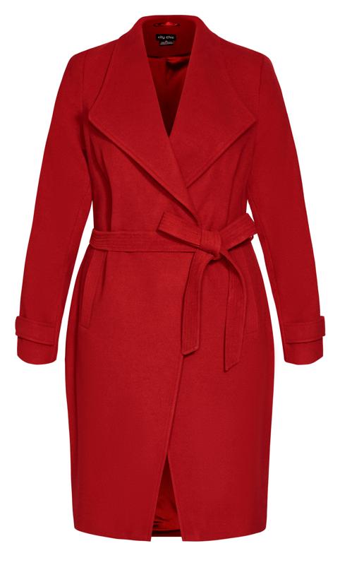 Evans Red Belted Coat 5