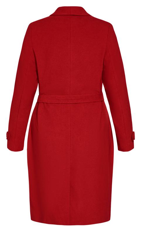 Evans Red Belted Coat 6