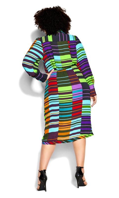 Bridget Multicoloured Twist Front Mini Dress 2