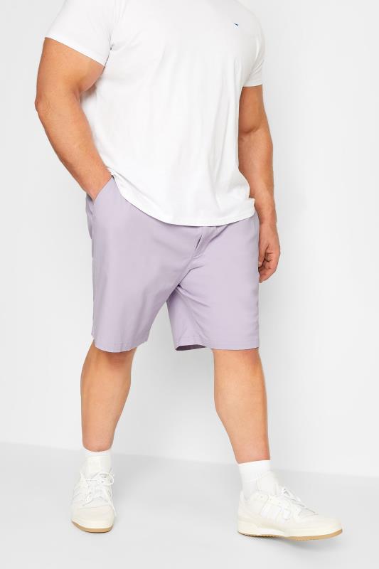 Men's  BadRhino Big & Tall Purple Stretch Chino Shorts