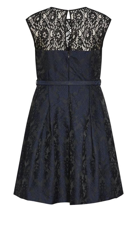 Evans Black Lace Detail Belted Mini Dress 5