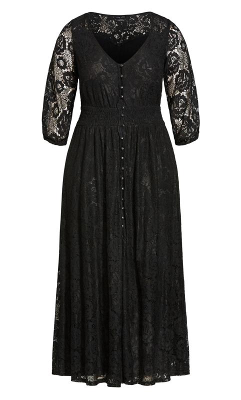 Divine Creation Black Lace Maxi Dress 4
