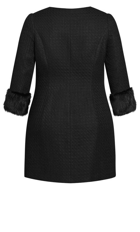 Evans Black Tweed Mini Dress 6