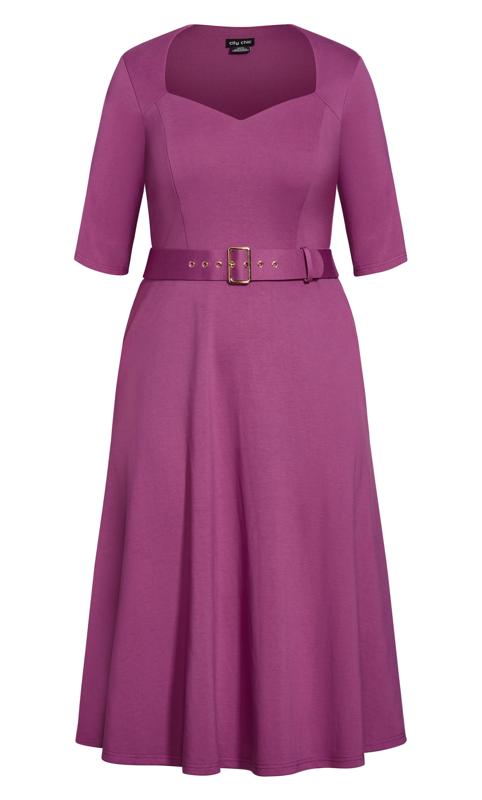 Evans Purple Belted Midi Dress 4
