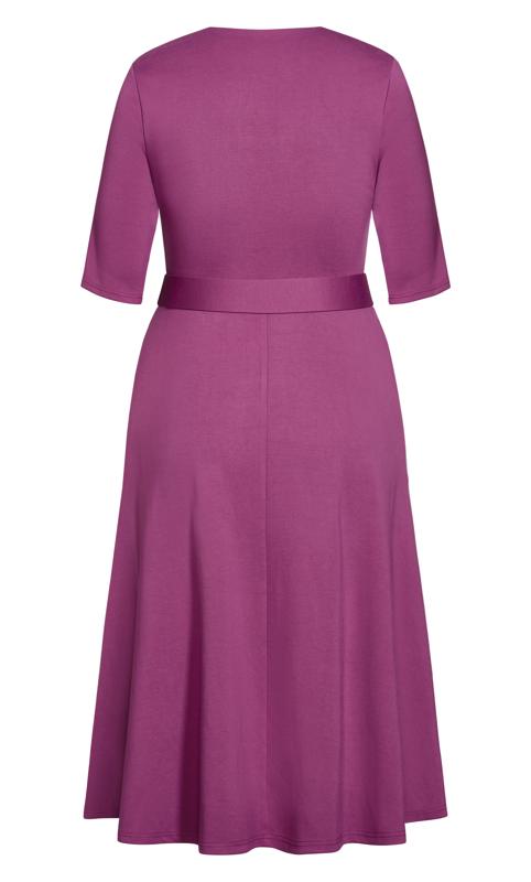 Evans Purple Belted Midi Dress 5