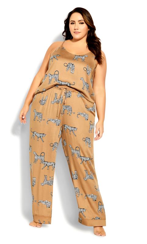  Grande Taille Evans Gold Zebra Print Pyjama Set