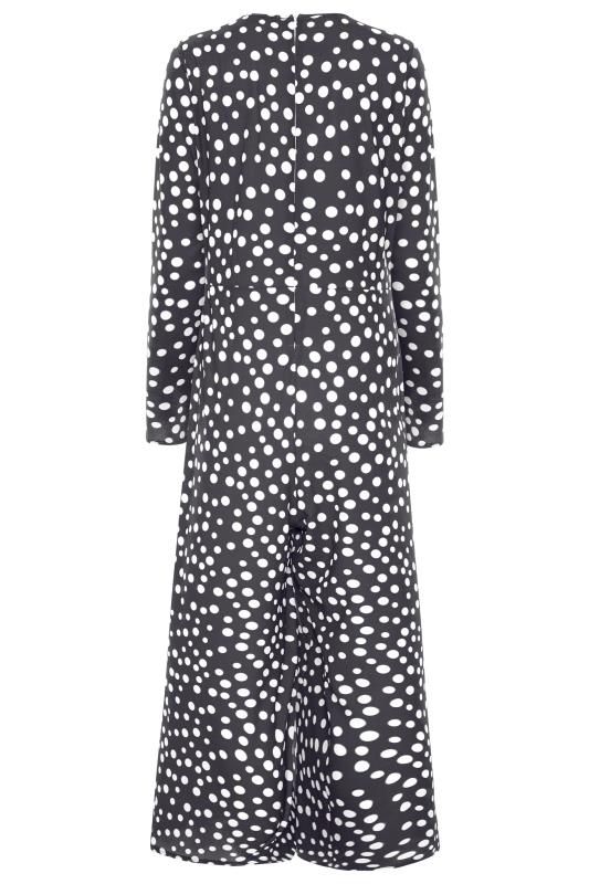 LTS Black Polka Dot Twist Front Jumpsuit | Long Tall Sally