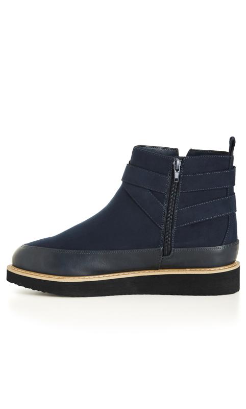 Evans Navy WIDE FIT Scarlett Ankle Boot 4