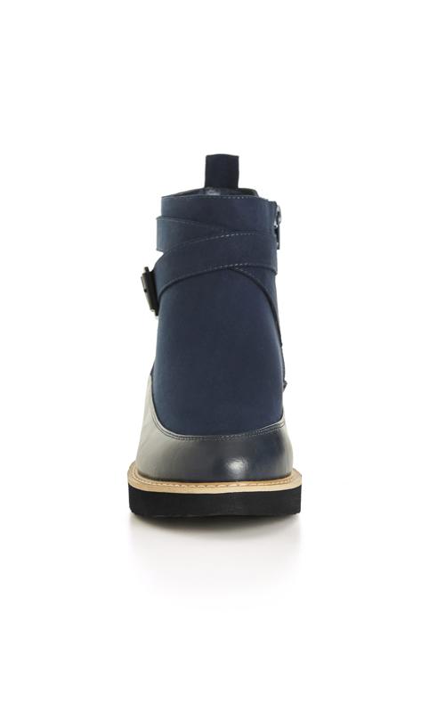 Evans Navy WIDE FIT Scarlett Ankle Boot 5