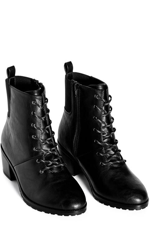 Sloane Lace Up Black Ankle Boot 7