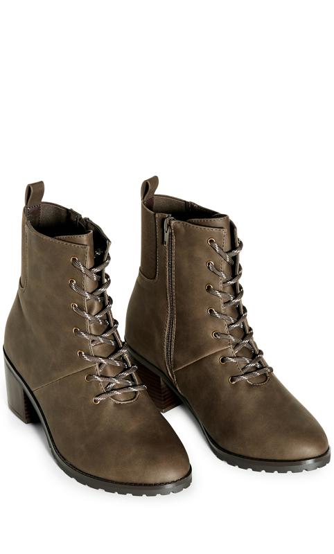 Sloane Lace Up Brown Ankle Boot 7