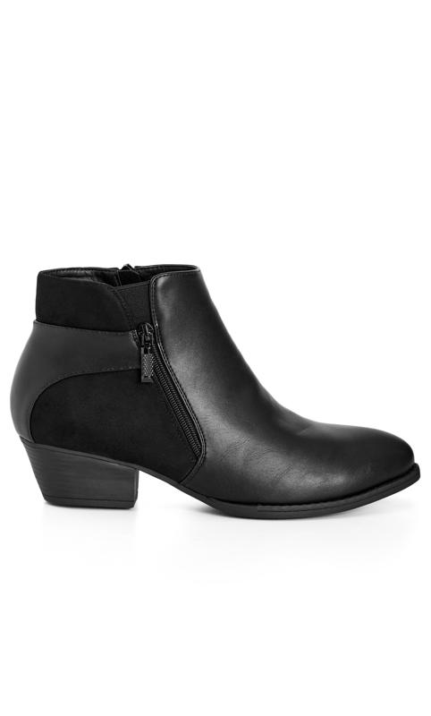 Haley Wide Fit Black Ankle Boot 2