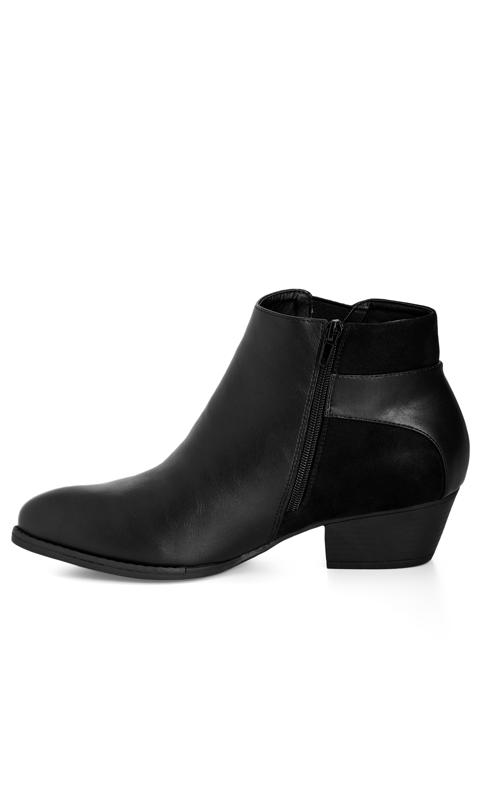 Haley Wide Fit Black Ankle Boot 4