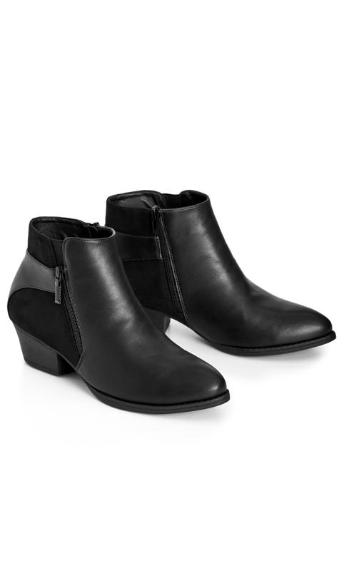 Haley Wide Fit Black Ankle Boot 6