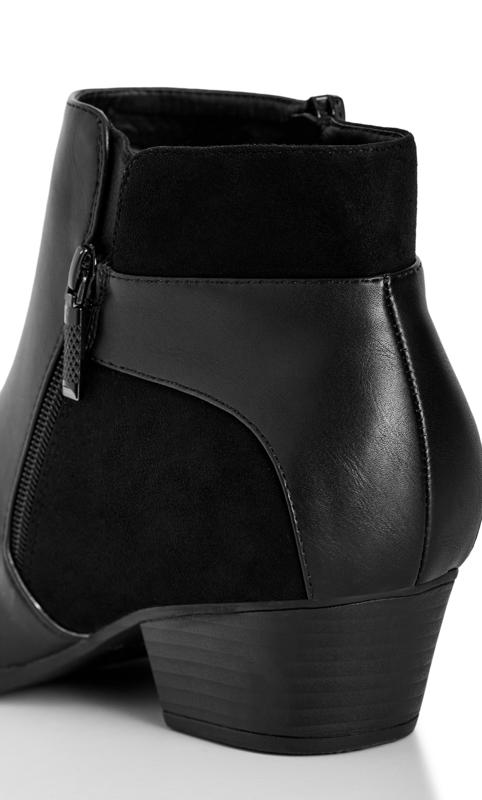 Haley Wide Fit Black Ankle Boot 7