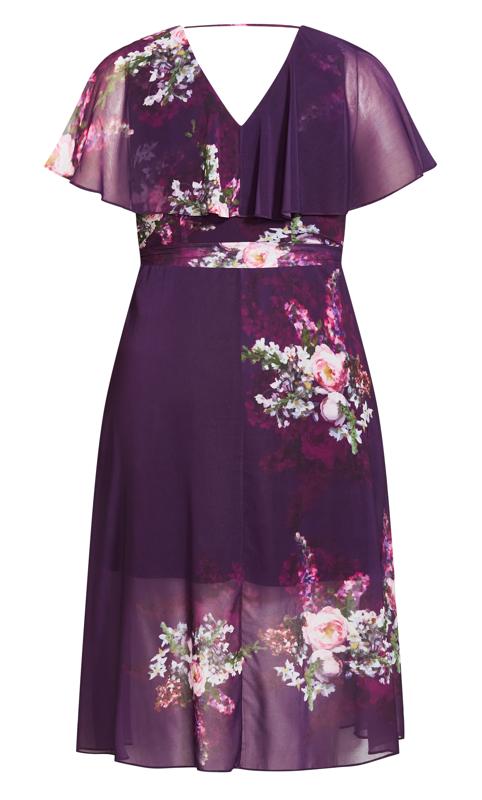 Evans Purple Floral Wrap Dress 5