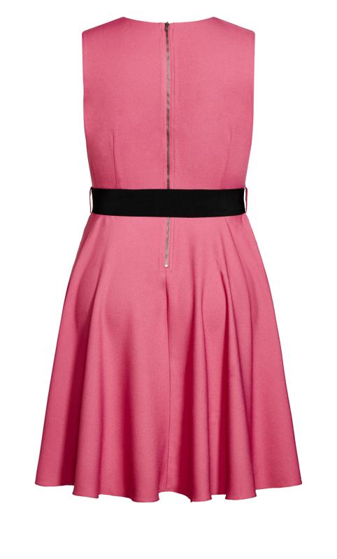 Evans Rosey Pink Panel Mini Dress 6