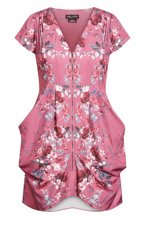 Evans Pink Floral Mini Dress 3