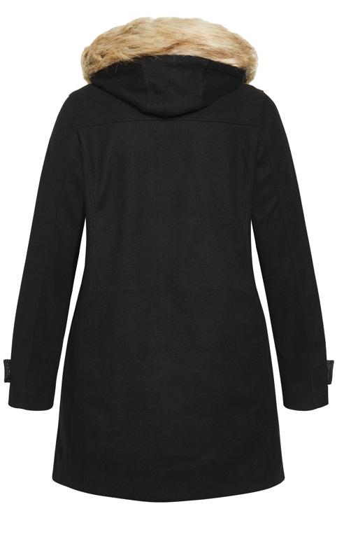 Evans Plus Size Black Voyager Faux Wool Coat | Evans 6