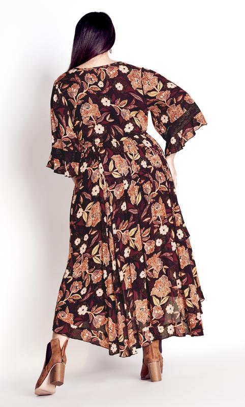 Evans Brown Floral Maxi Dress 3