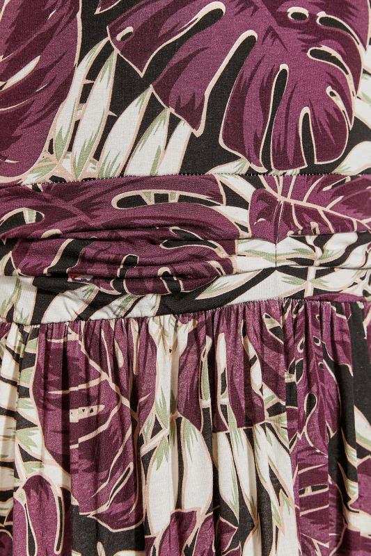 LTS Tall Purple Floral Side Slit Maxi Dress 4