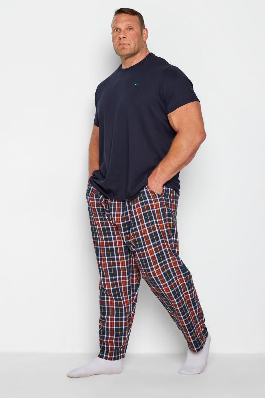 ESPIONAGE Red Brushed Check Lounge Trouser_A.jpg