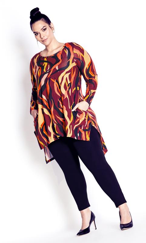  Grande Taille Evans Red Ava Hacci Tunic