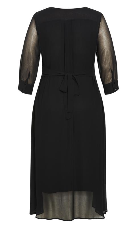 Evans Black Long Sleeve Midi Dress 5