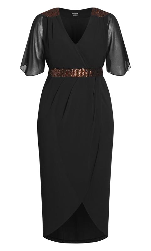 Evans Black Sequin Demi Maxi Dress 4