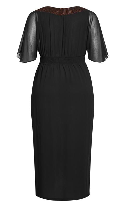 Evans Black Sequin Demi Maxi Dress 5