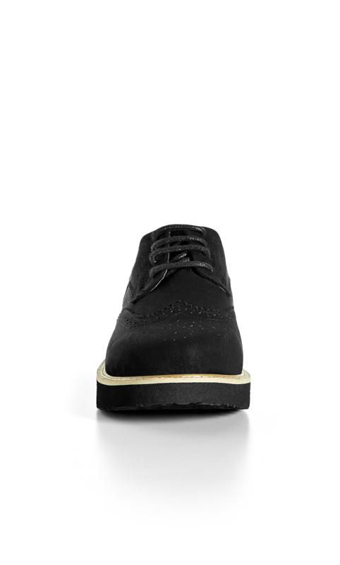 Greer Black Brogue Wide Fit Shoes 5